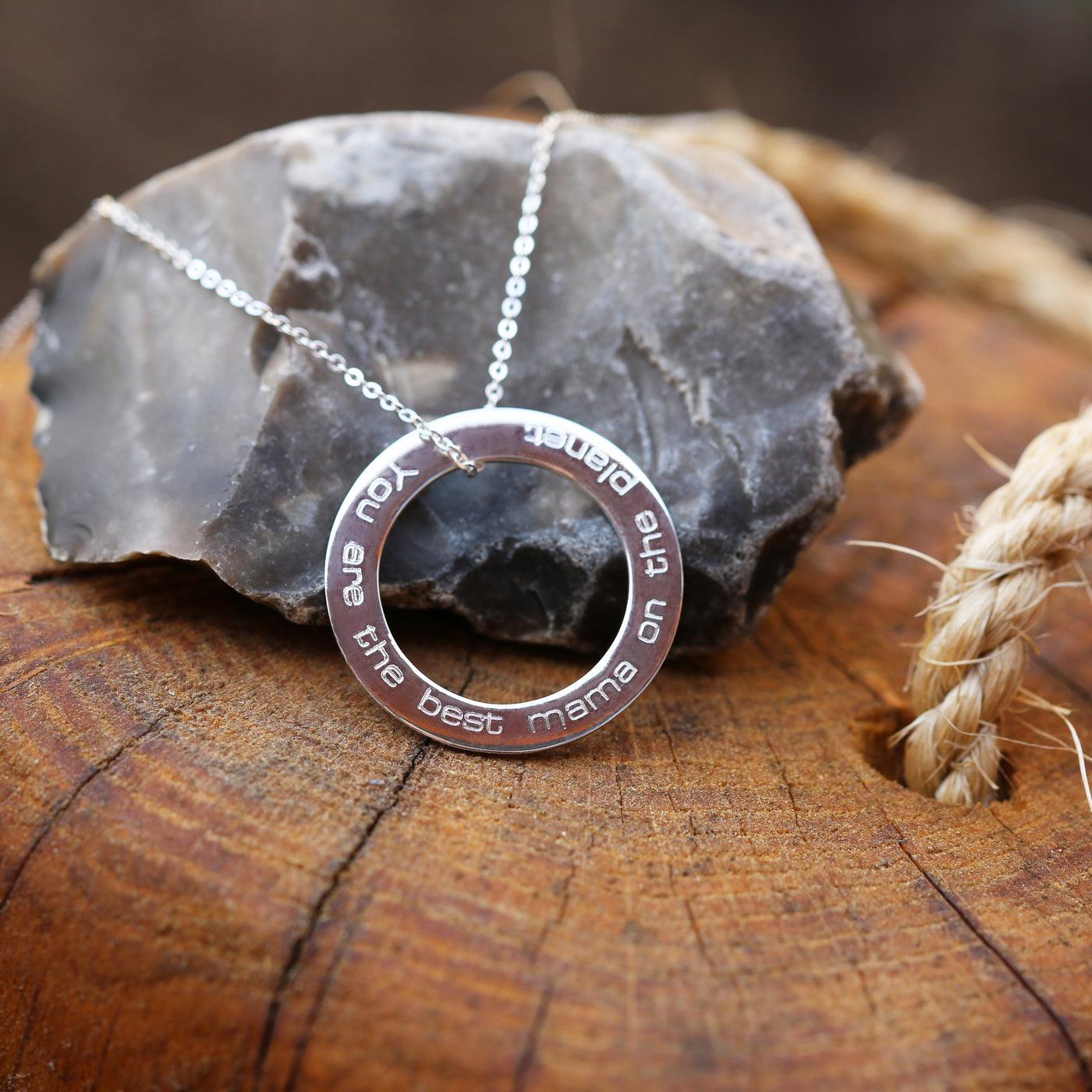 New Sterling Silver Engraved Necklace - Lantern Space