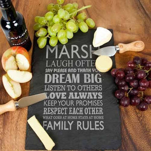 Family Rules Personalised Board - Lantern Space