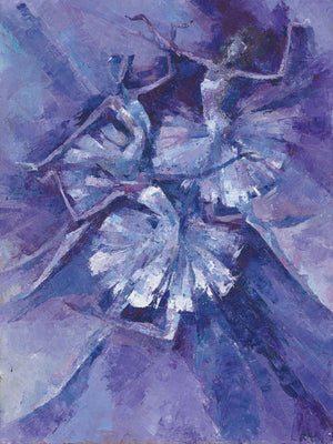 Midnight Dancers,Ballet, Art Print by Paola Minekov - Lantern Space