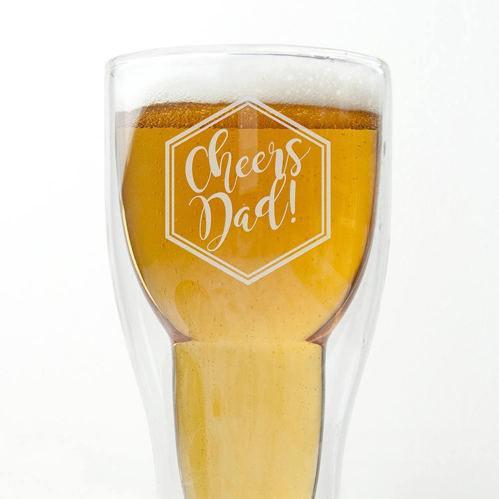 Personalised Beer Glass - Bottoms Up! - Lantern Space