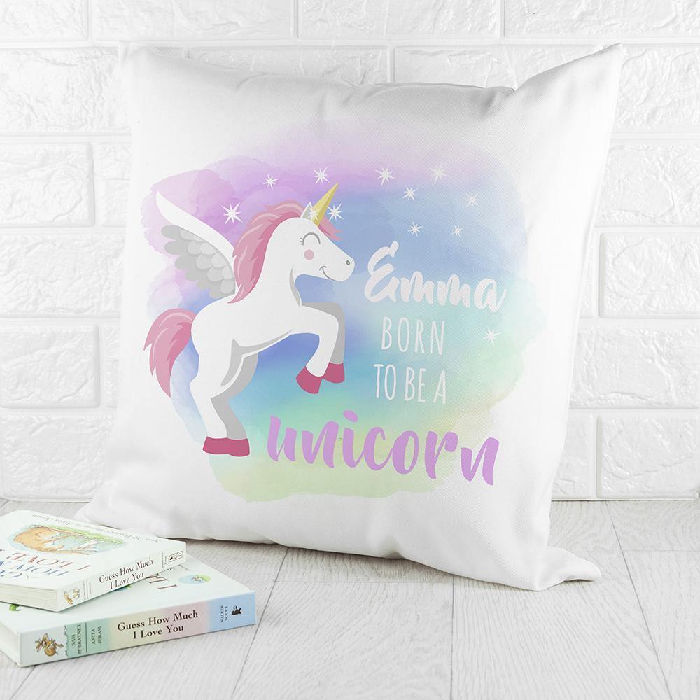 Personalised Born to be a Unicorn Cushion Cover - Lantern Space