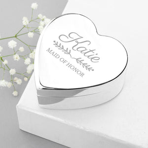 Personalised Heart Shaped Jewellery Box for special occasion - Lantern Space