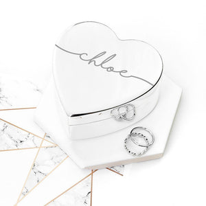 Personalised Heart Shaped Jewellery Box - Lantern Space