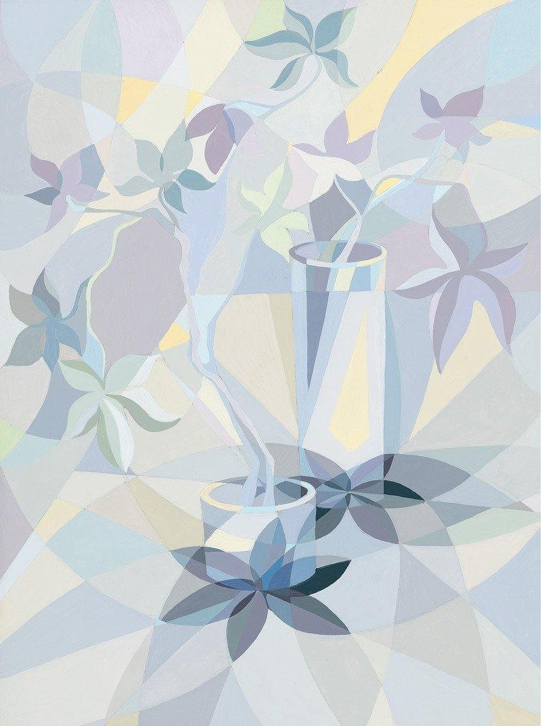 Still Life with Orchids, Acrylic Painting by Paola Minekov - Lantern Space